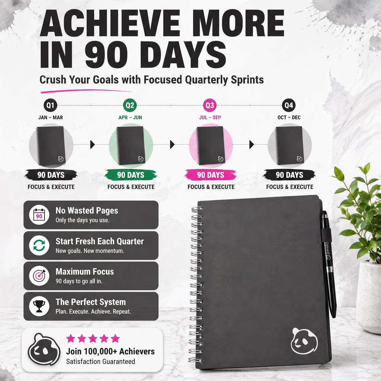3 Month Student Edition – Removable Dividers & Pen Loop Sticker