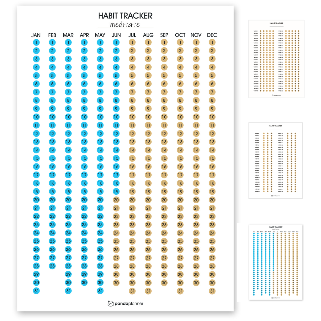 Habit Tracker Calendar for Accountability & Building New Habits - Website Exclusive