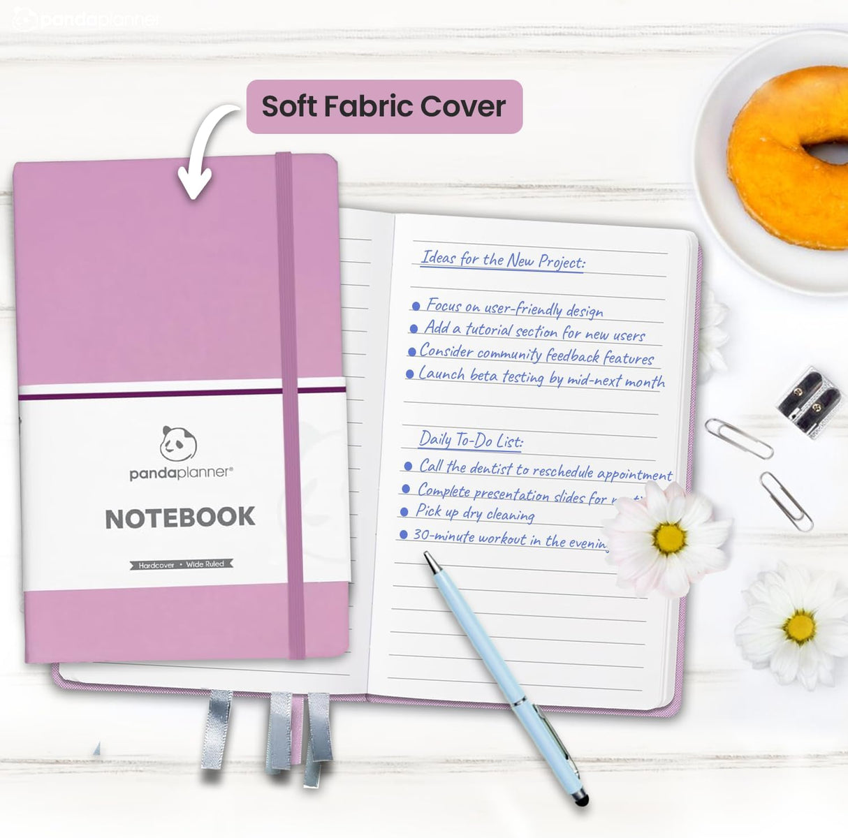 Cloth Hardcover Wide Ruled Notebook Journal