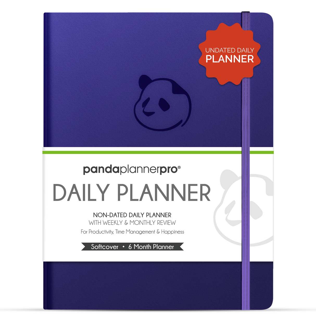 6 Month Panda Pro Planners – Large Daily Planner in 3 Sections