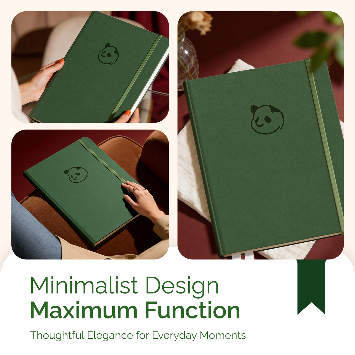 6 Month Panda Pro Planners – Large Daily Planner in 3 Sections