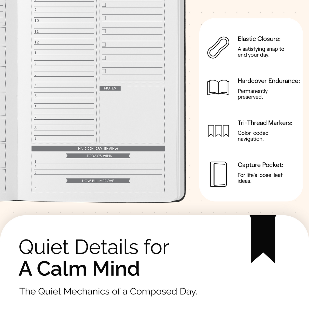 3 Month Panda Classic - Daily Planning in 3 Sections