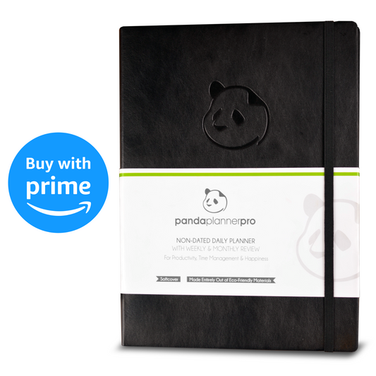 6 Month Pro Black – Large Daily Planner in 3 Sections – Monthly, Weekly & Daily Pages