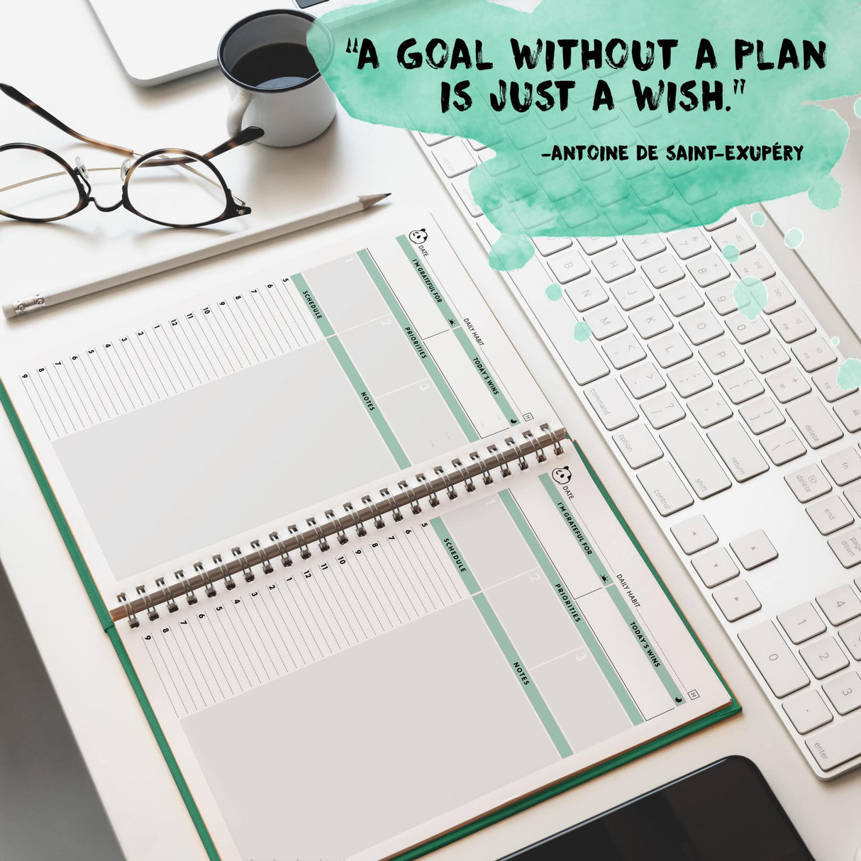 3 Month Student Edition – Removable Dividers & Pen Loop Sticker Allows for the Ultimate Customization Daily Planner 2.0 5.75" x 8.25" Undated