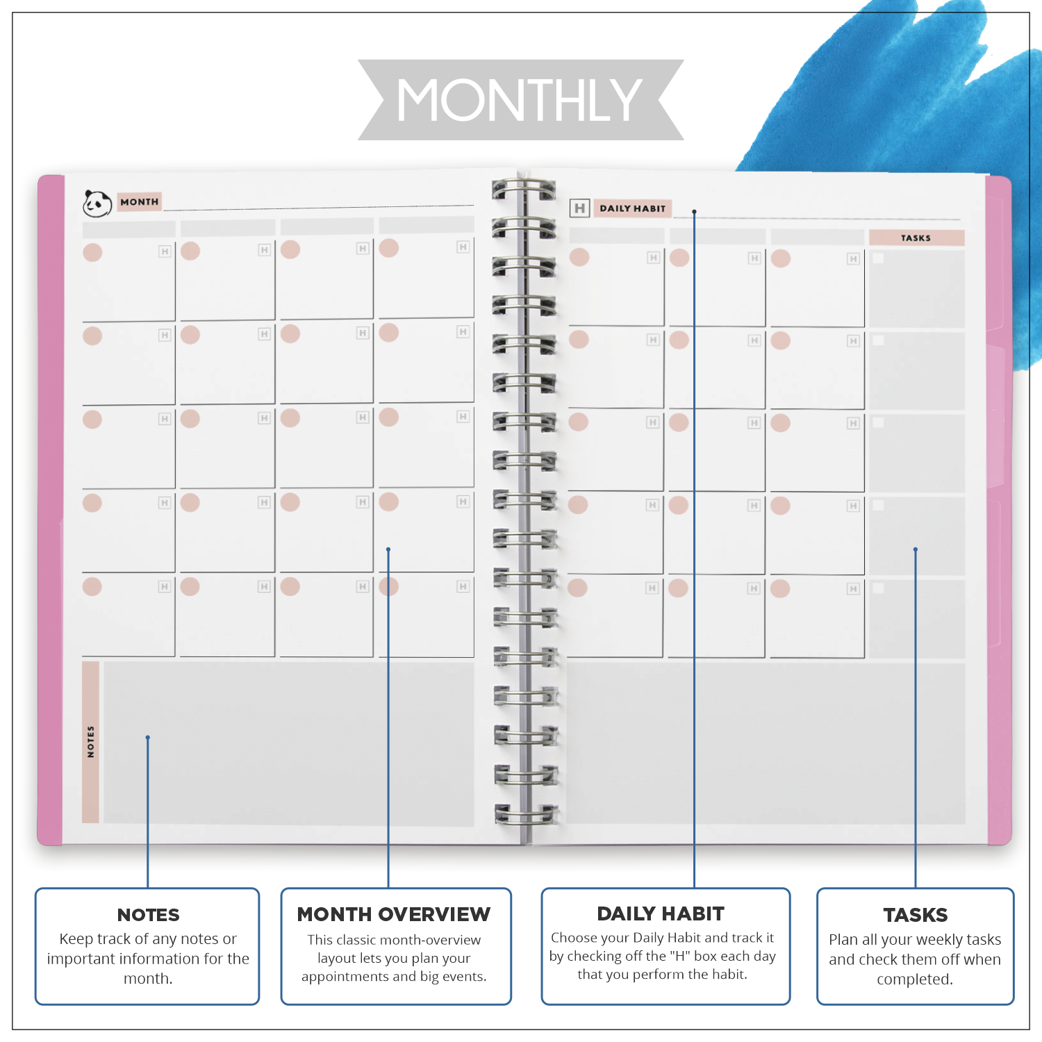 3 Month Student Edition – Removable Dividers & Pen Loop Sticker