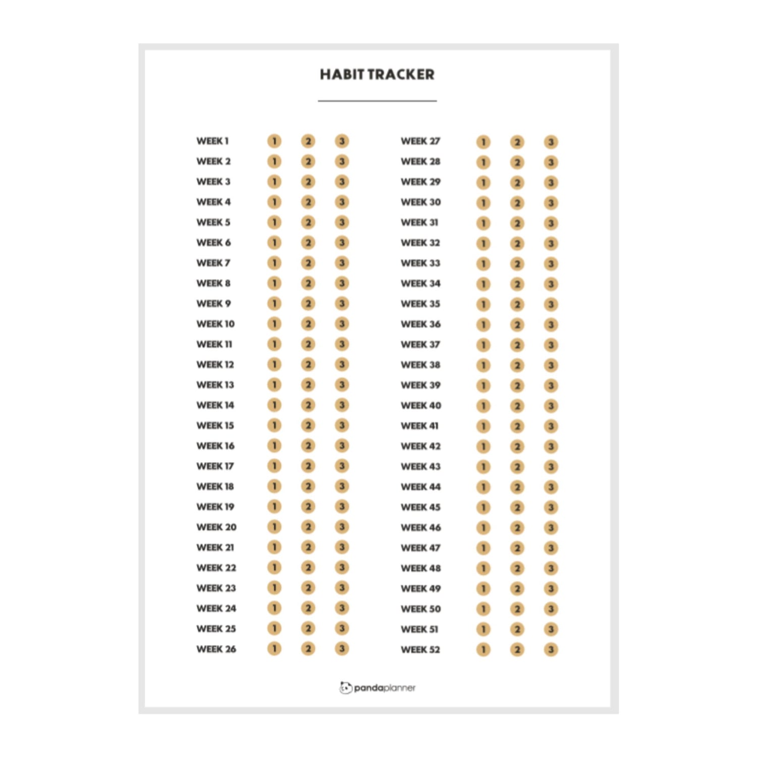 Habit Tracker Calendar – Scratch off Habit Tracker for Accountability & Building New Habits Habit Tracker Poster 16.5" x 24" 3 per Week