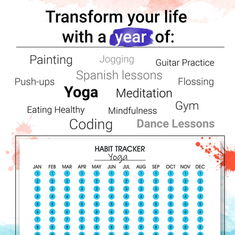 Habit Tracker Calendar - Scratch Off Habit Poster - Clear Visual Habit Progress; Accountability Journal for Hitting Your Goals - by Panda Planner Habit Tracker Poster Panda Planner