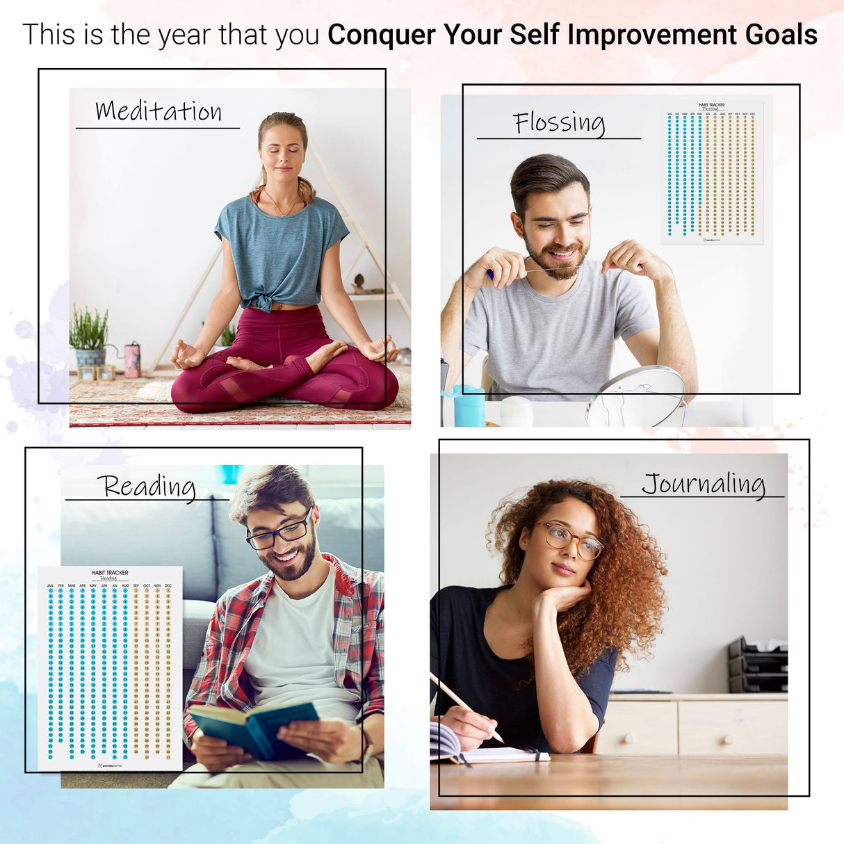 Habit Tracker Calendar - Scratch Off Habit Poster - Clear Visual Habit Progress; Accountability Journal for Hitting Your Goals - by Panda Planner Habit Tracker Poster Panda Planner