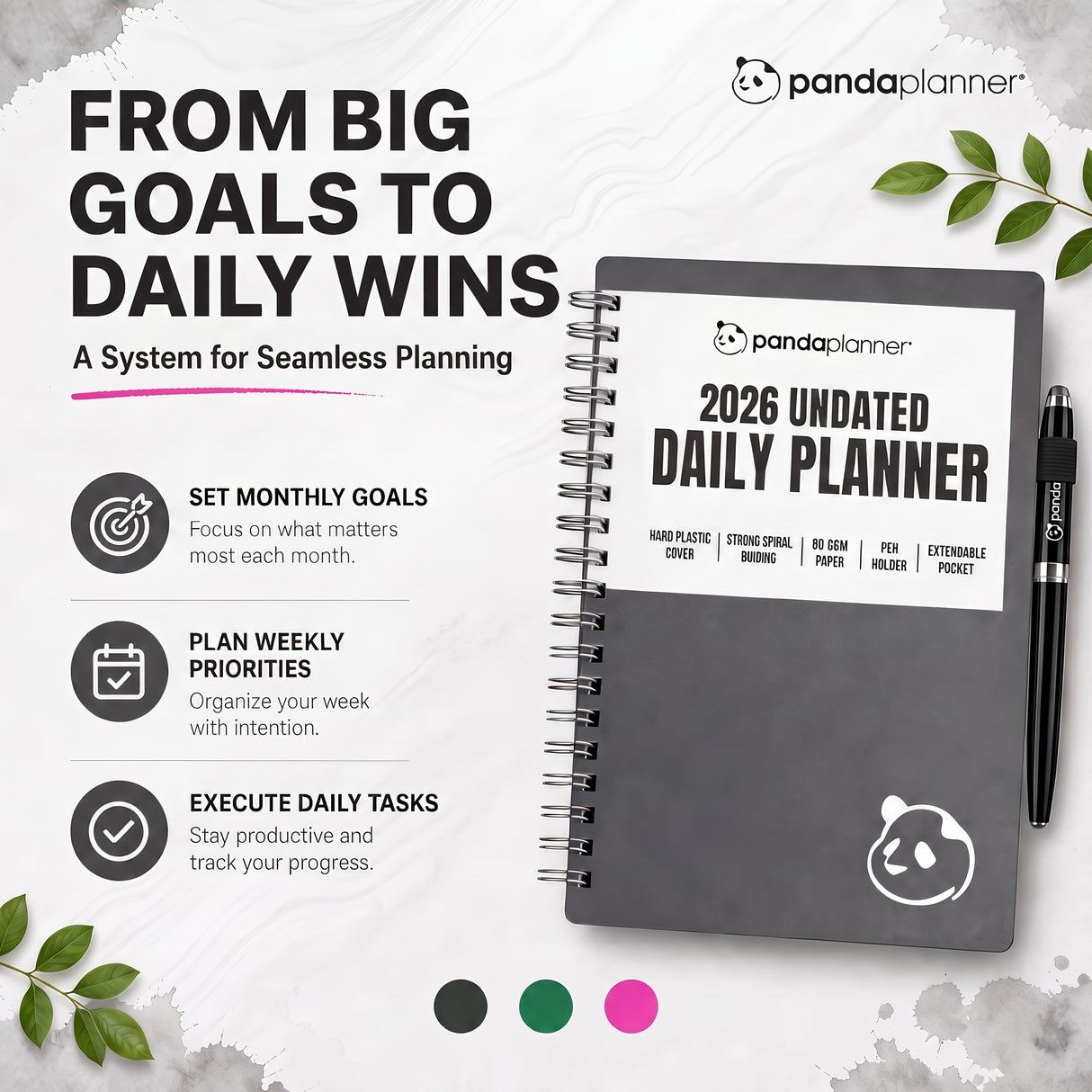 3 Month Student Edition – Removable Dividers & Pen Loop Sticker