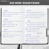 Cloth Hardcover Wide Ruled Notebook Journal