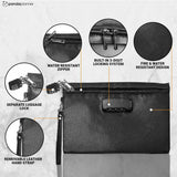 Password Keeper with Locking Fire & Water Resistant Bag