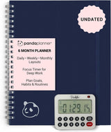 Ultimate 6 Month Productivity Bundle - Spiral Planner and Timer For Increased Focused