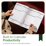 6 Month Panda Pro Planners – Large Daily Planner in 3 Sections