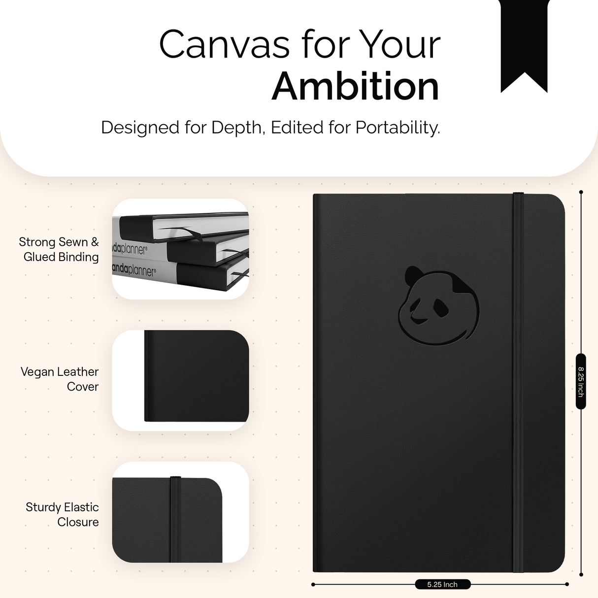 3 Month Panda Classic - Daily Planning in 3 Sections