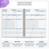 Ultimate 6 Month Productivity Bundle - Spiral Planner and Timer For Increased Focused