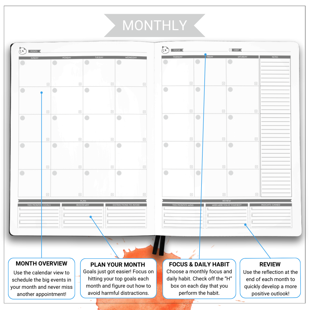 Panda Planner Pro: Undated 6-Month Pro Planner for Goals, Happiness, and Productivity panda-planner-pro-undated-6-month-pro-planner-for-goals-happiness-and-productivity