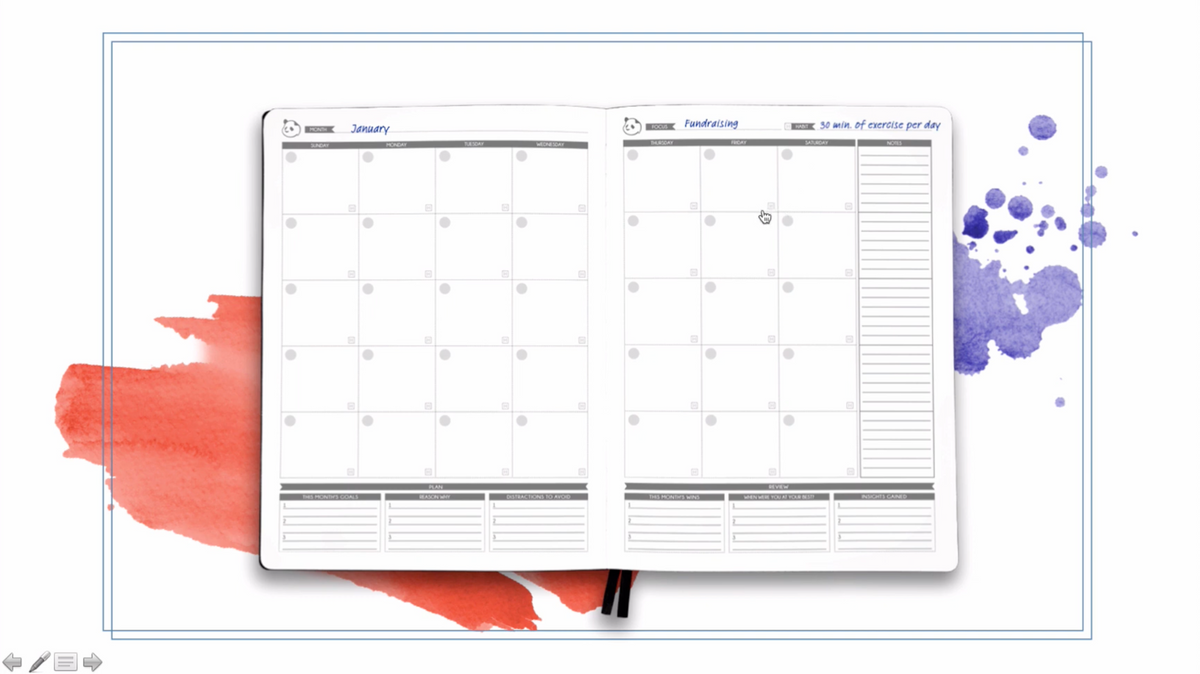 Panda Planner Weekly 1-Year Planner 8.5 x 11 | Best Weekly Planner2023