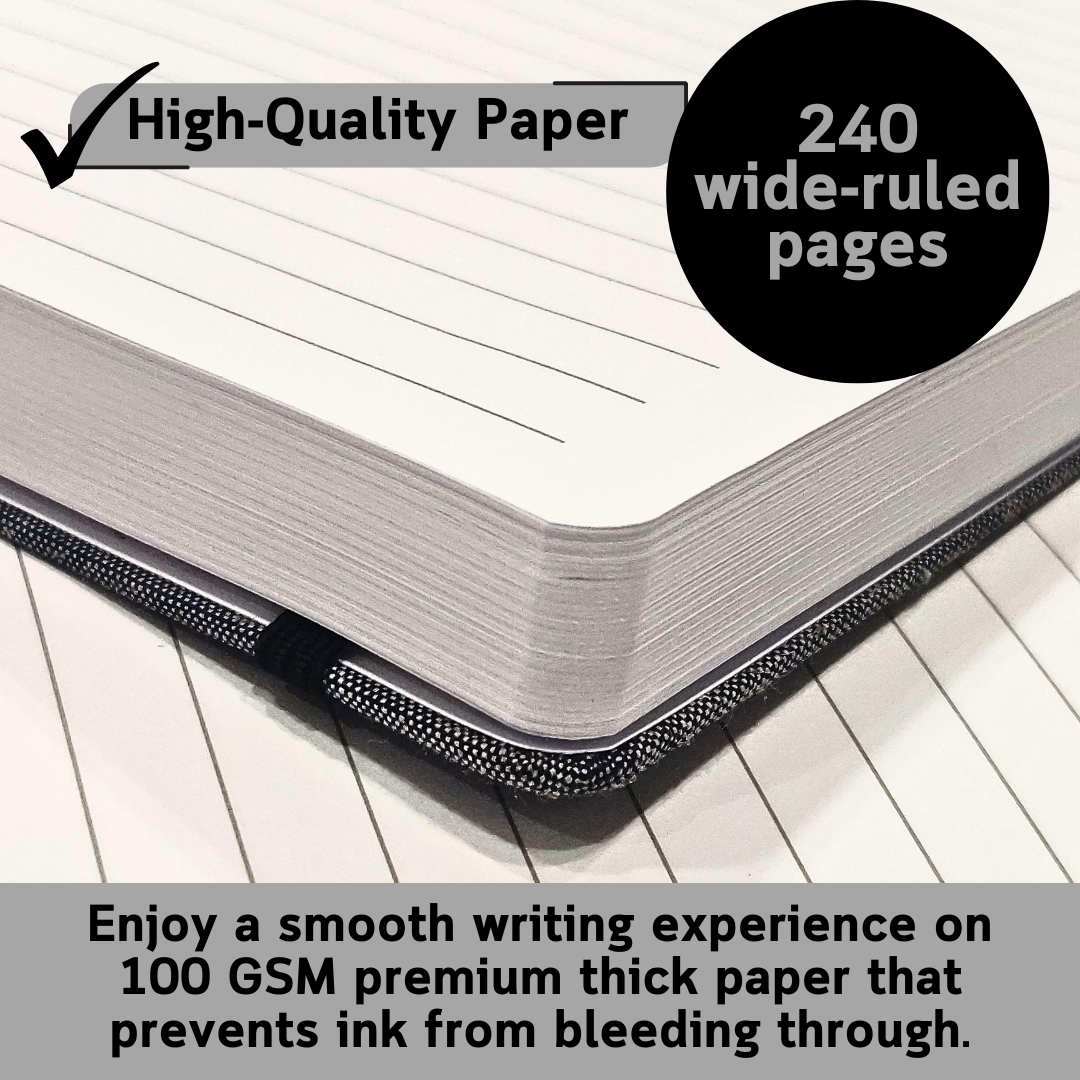 Cloth Hardcover Wide Ruled Notebook Journal