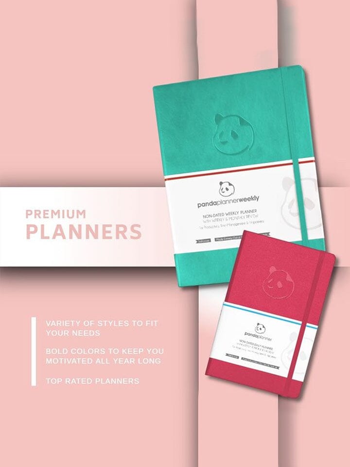 Hardcover Notebook | Pink Gradient Panda Planner 