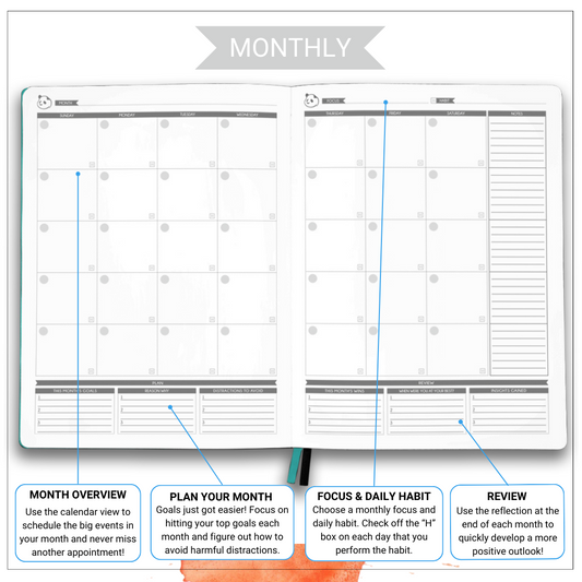 12 Month Planners Panda Planner 12 month planners panda planner