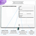 Load image into Gallery viewer, 2 - 12 Month Weekly Planner & Sticky Notes Organization & Habit Tracker Calendar Bundle
