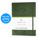 6 Month Pro Green – Large Daily Planner in 3 Sections – Monthly, Weekly & Daily Pages