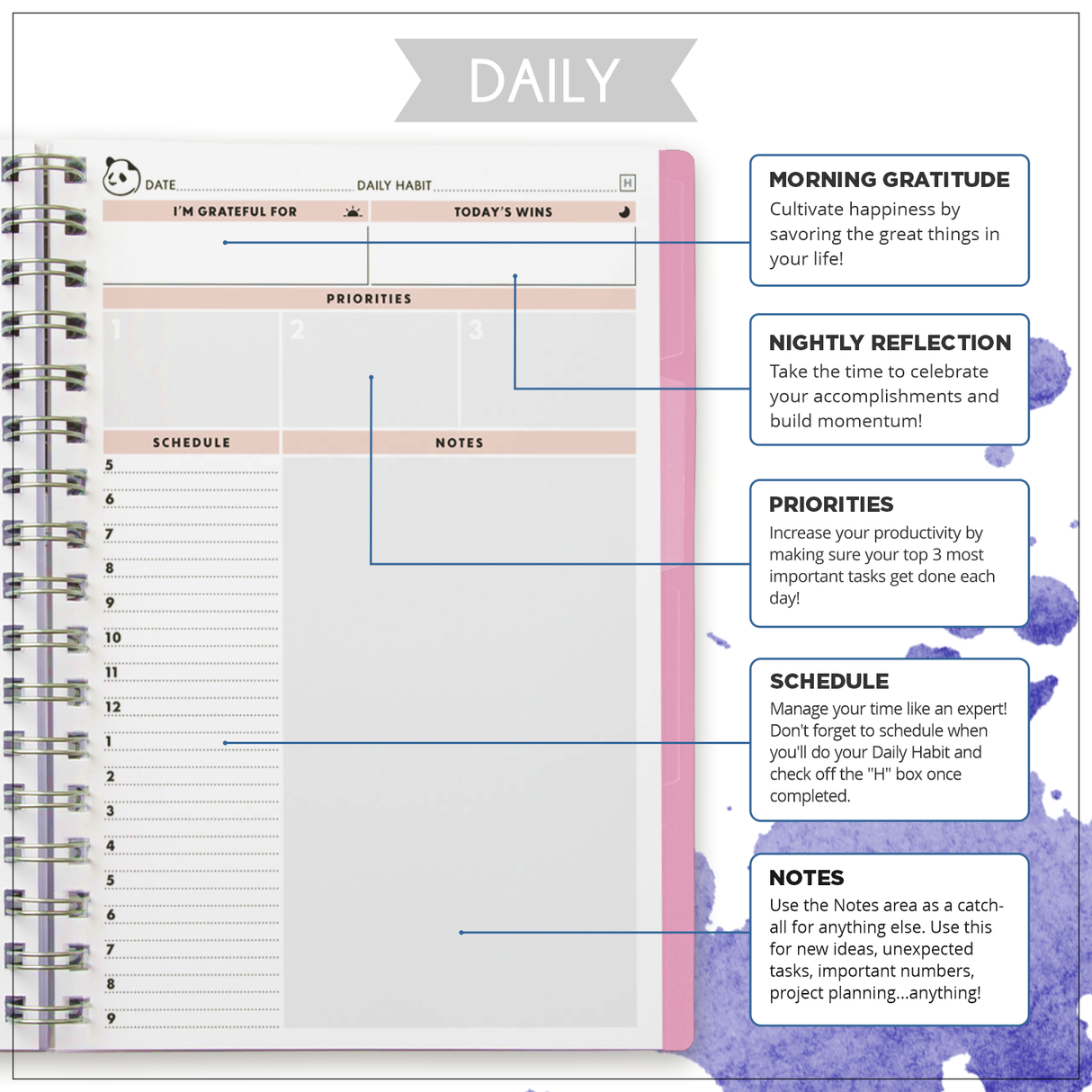 3 Month Student Edition – Removable Dividers & Pen Loop Sticker