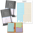 Load image into Gallery viewer, 2 x 3 Month Planners & Sticky Notes & Habit Tracker Poster Panda Planner 2 x Black 3 Month Planners + Spring Sticky Notes + Full Year Habit Tracker 
