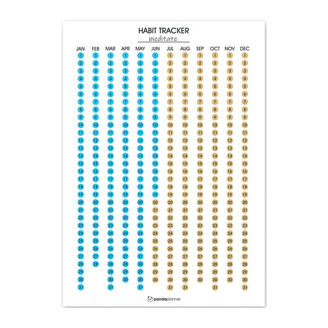 Habit Tracker Calendar – Scratch off Habit Tracker for Accountability & Building New Habits Habit Tracker Poster 16.5" x 24" Full Year 