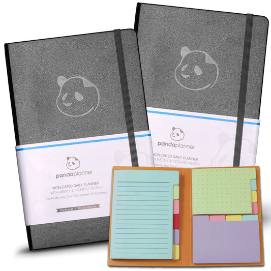 2 x 3 Month Classic Planner & Sticky Notes Panda Planner 2 x 3 Month Planner + Spring Sticky Notes 