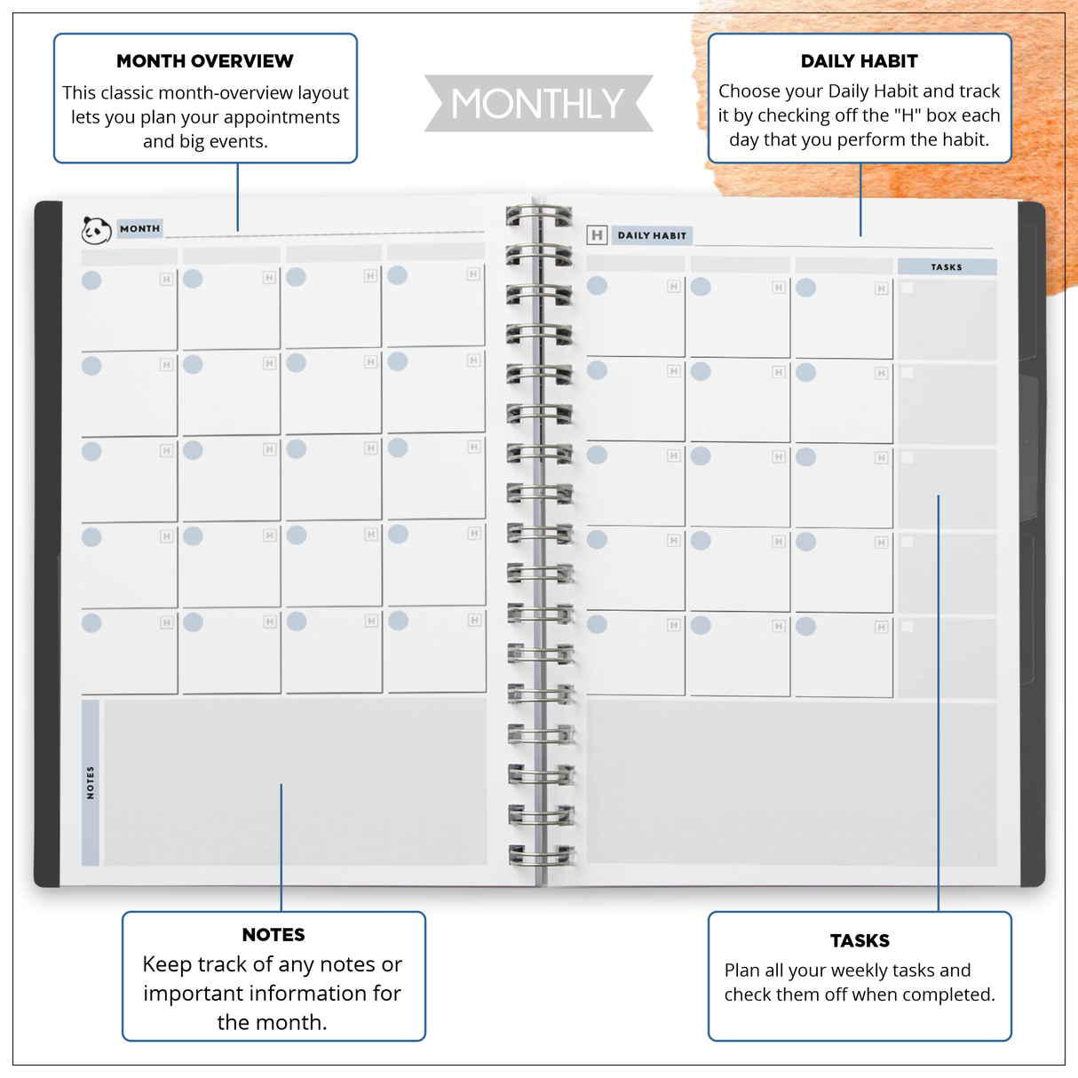 12-Month Weekly 2.0: Monthly Calendar & Weekly Planning