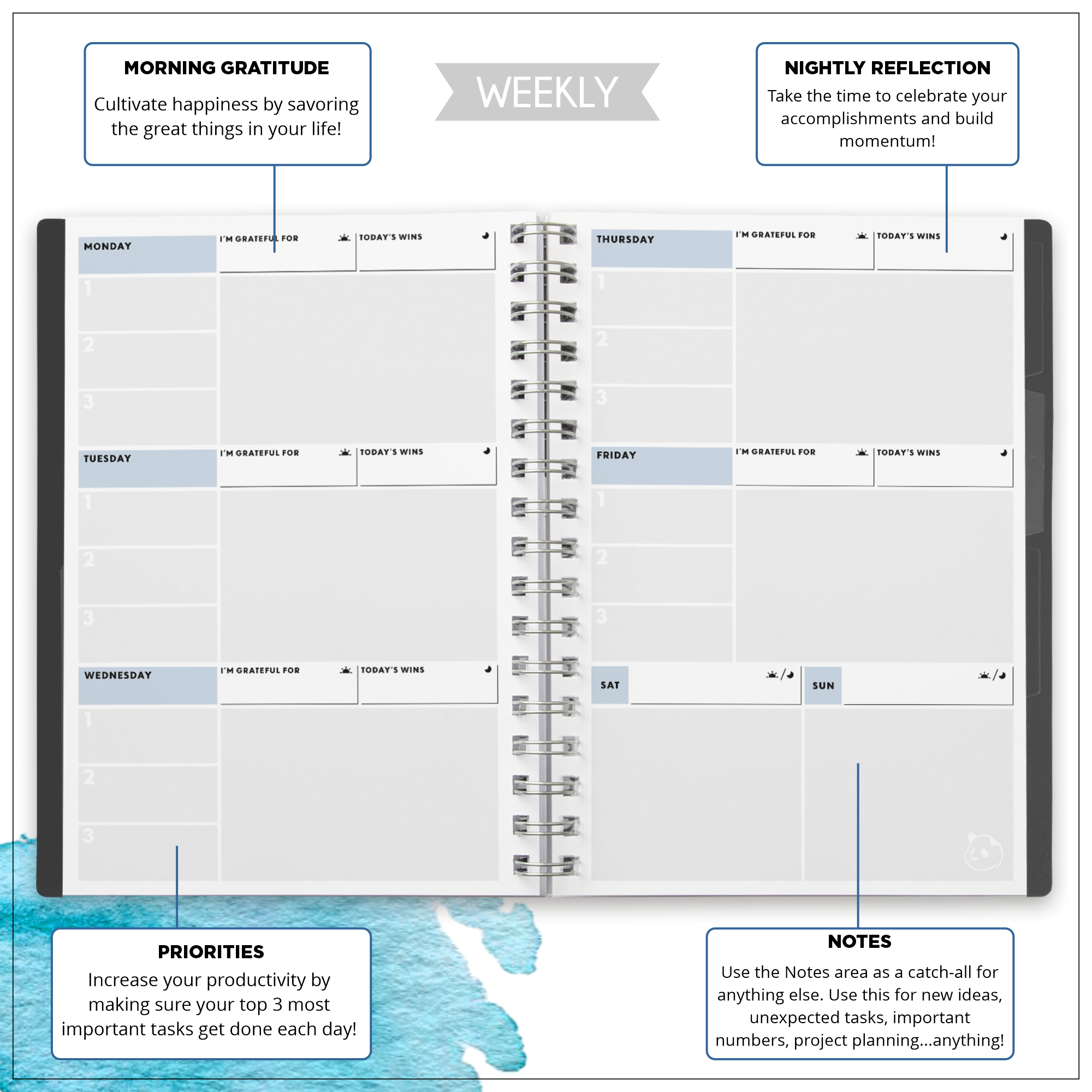 12-Month Weekly 2.0: Monthly Calendar & Weekly Planning