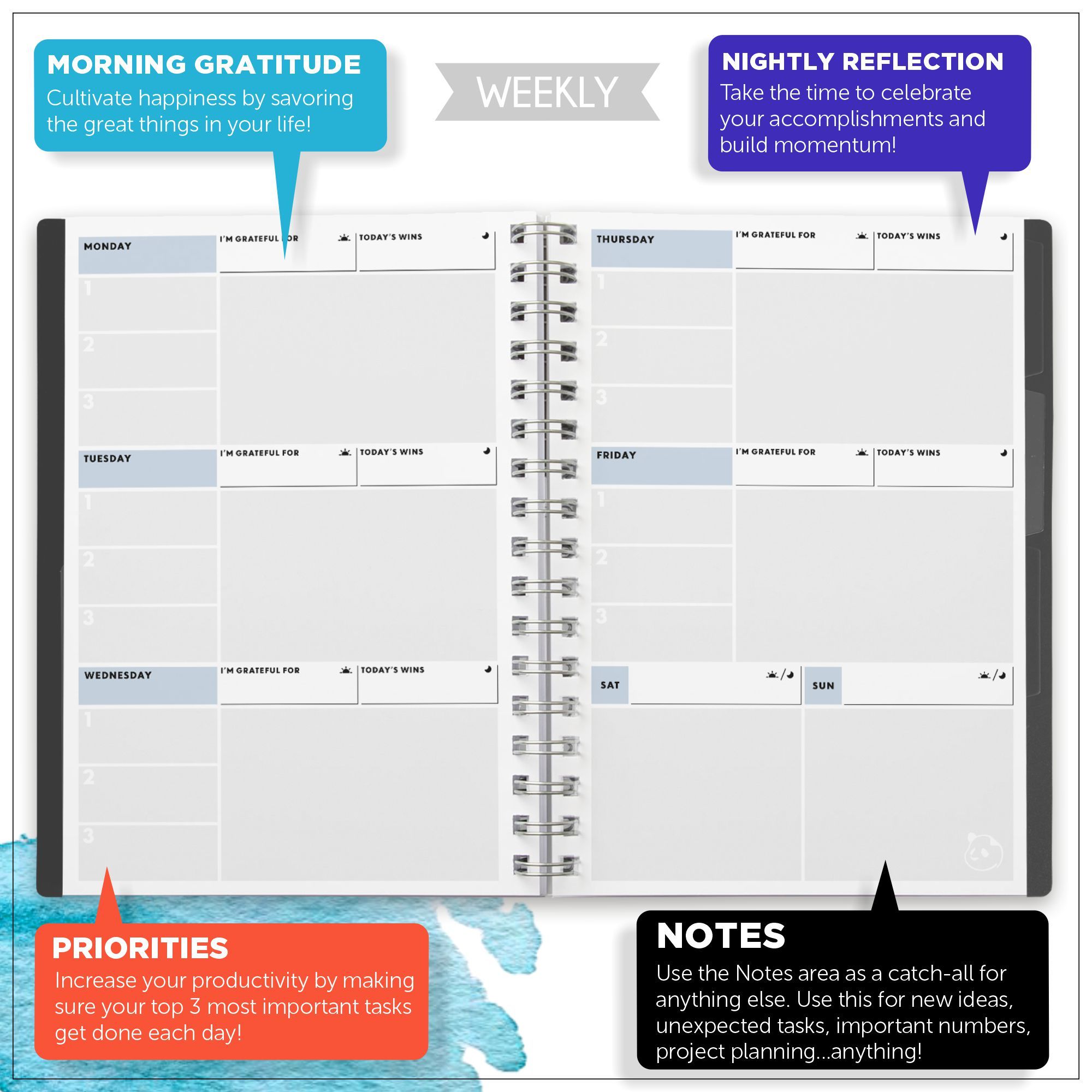 12 Month Weekly 2.0 – Monthly Calendar & Monday – Sunday Weekly
